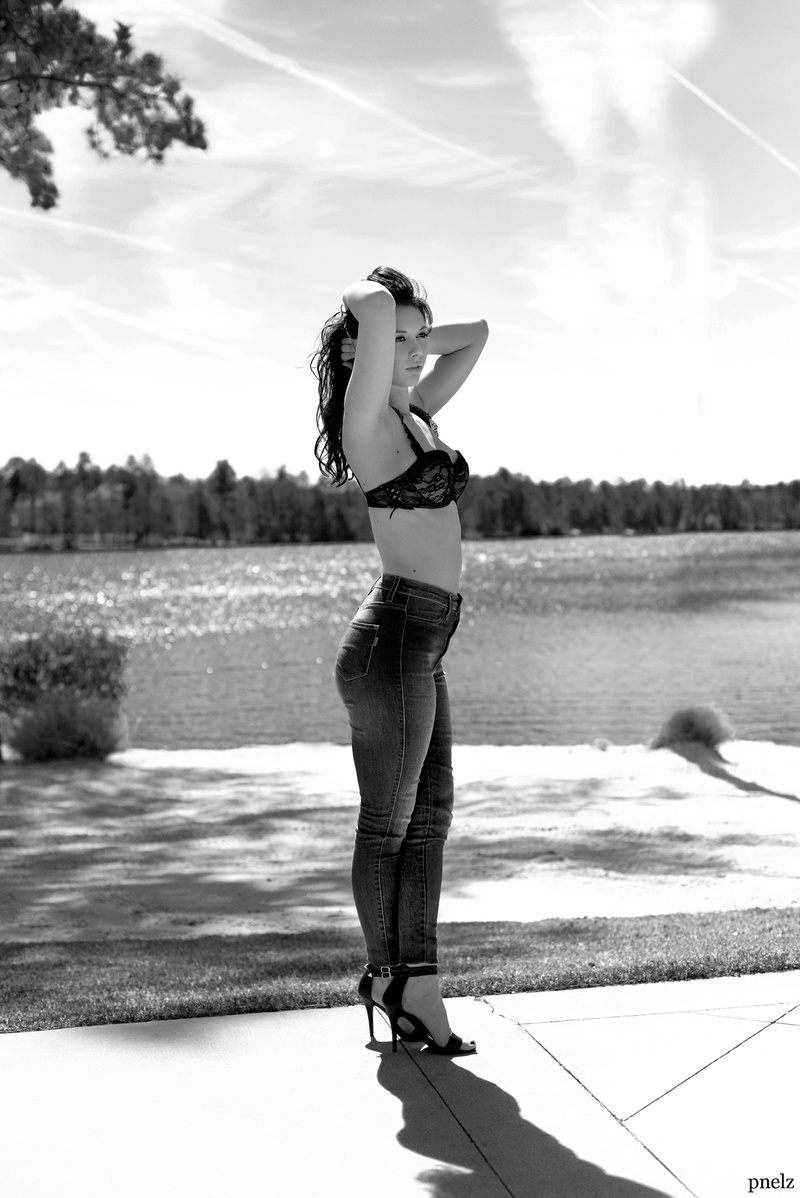 Female model photo shoot of Isabella Nelson in Lake House @ Lake Carolina