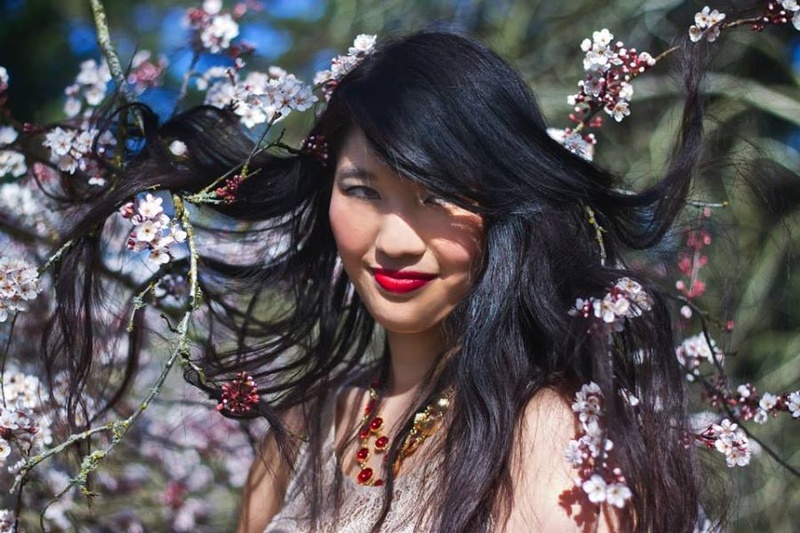 Female model photo shoot of lilyang in Hoyt Arboretum
