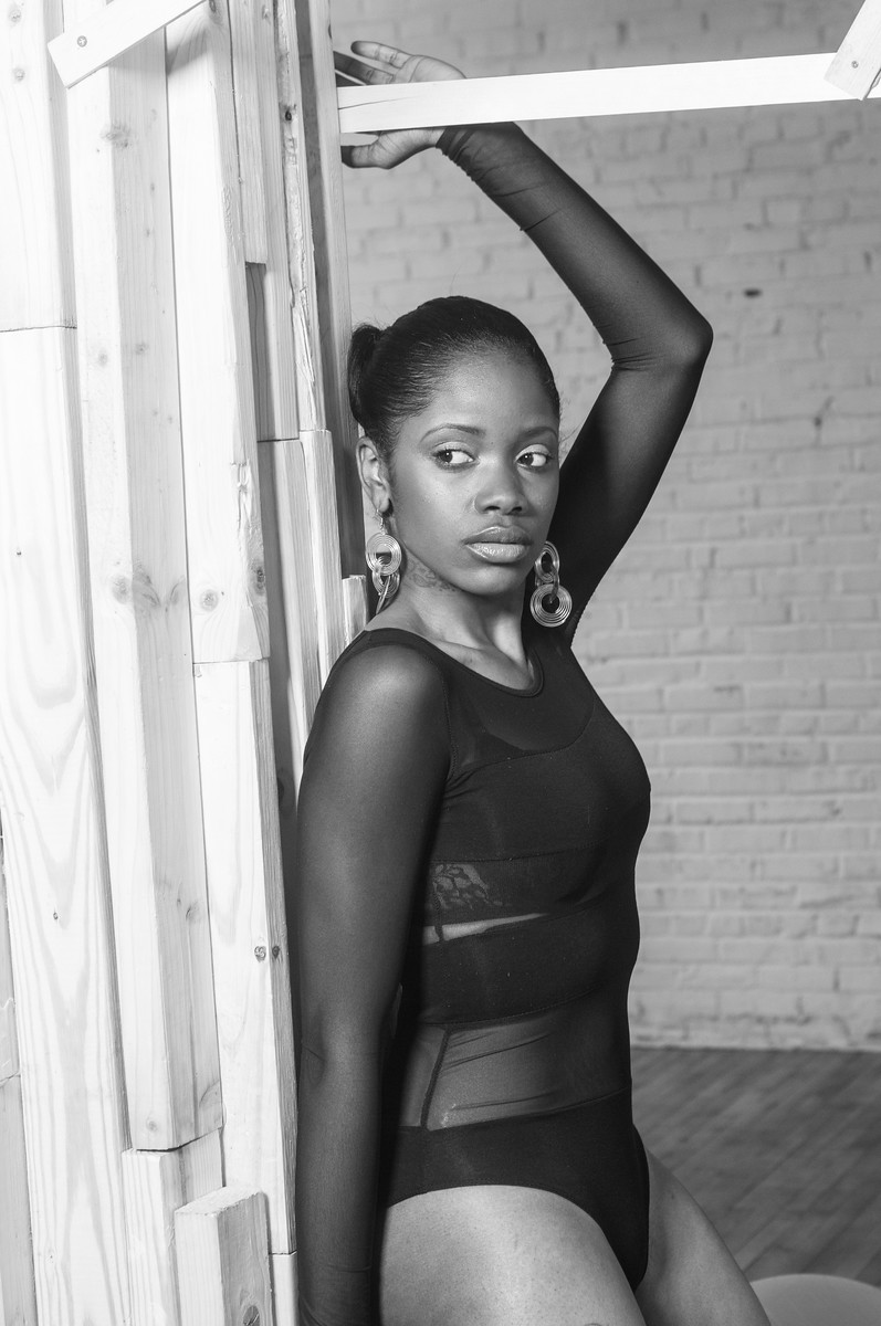 Female model photo shoot of Ebonee J by JOSHUA BLACK in Philadelphia, PA, makeup by Lovisa Woodson II