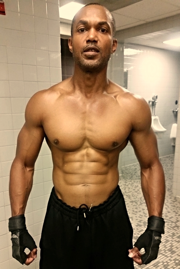 Male model photo shoot of Sydney Flex Porter in LA Fitness Gym