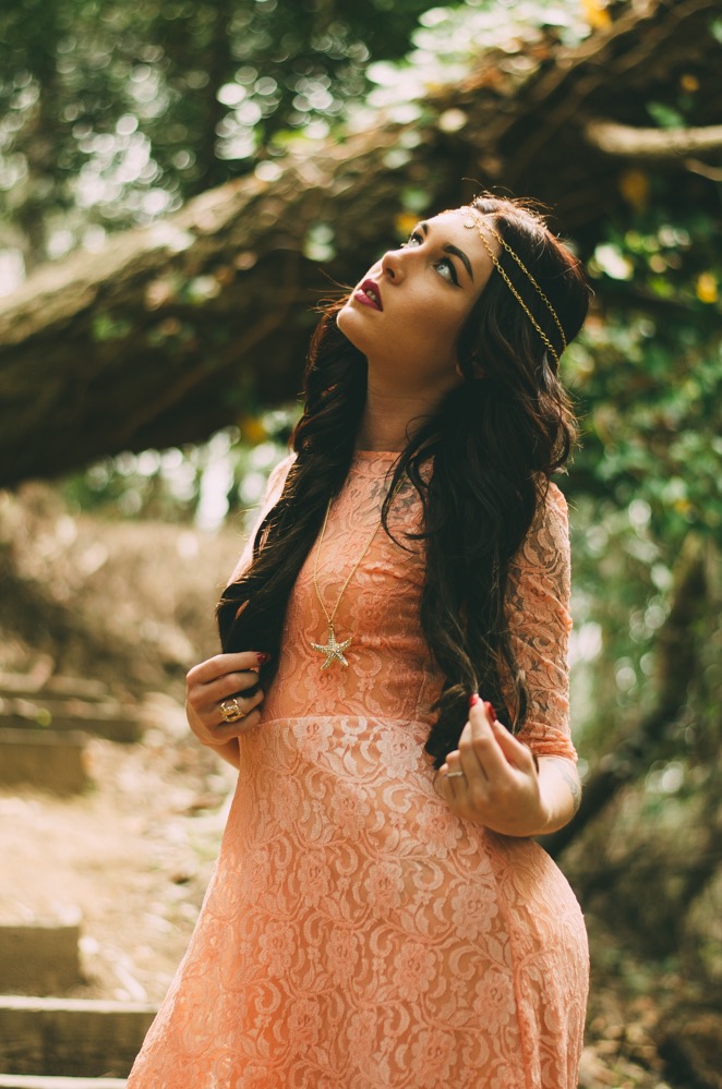 Female model photo shoot of AndreaLynnn in muir woods