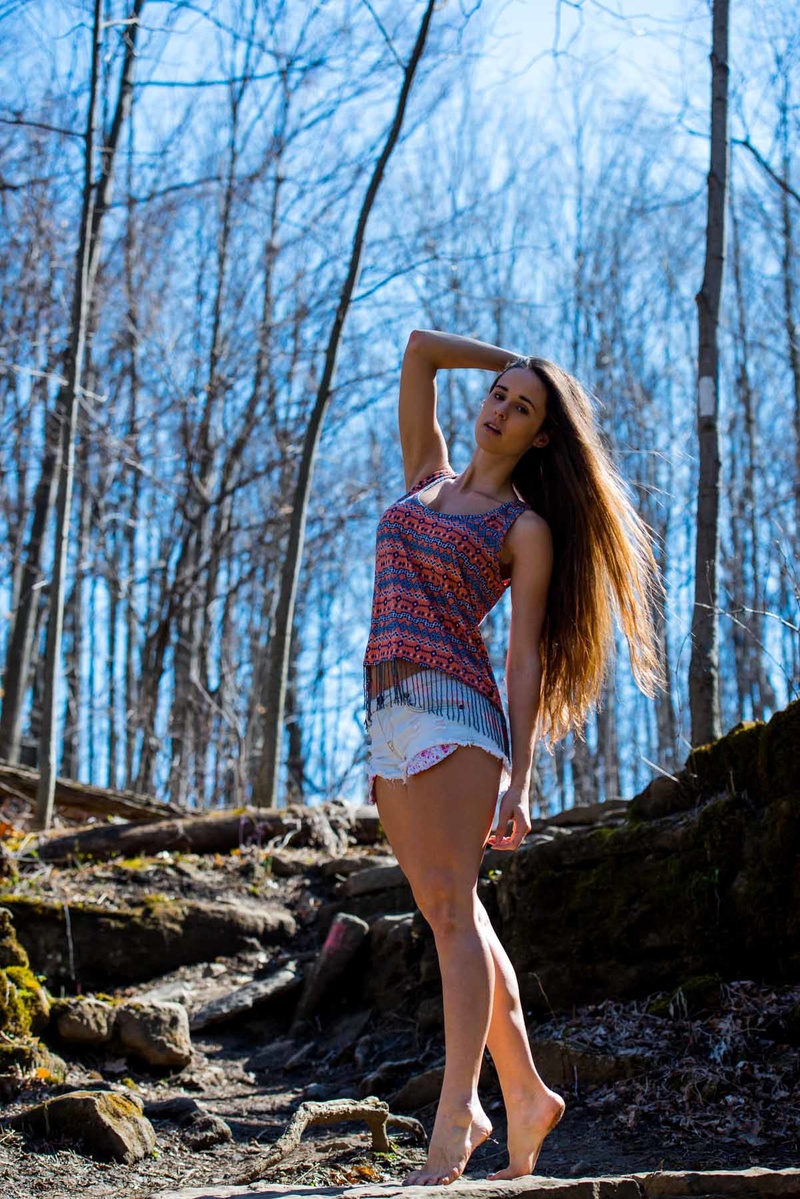 Female model photo shoot of Julia Wray by Ducofocus in Short Hills Provincial Park