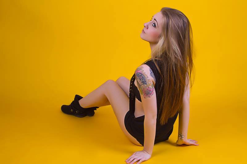 Female model photo shoot of BreeHashbarger by EandJs Photography