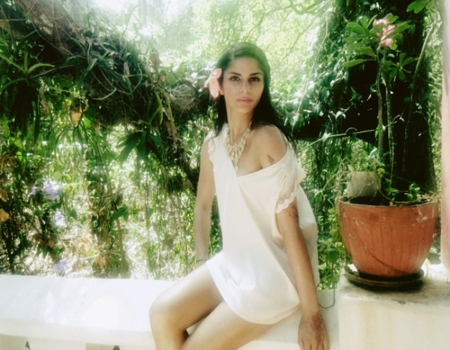 Female model photo shoot of Nadine Nanji in Princess Palace, Goa, India.