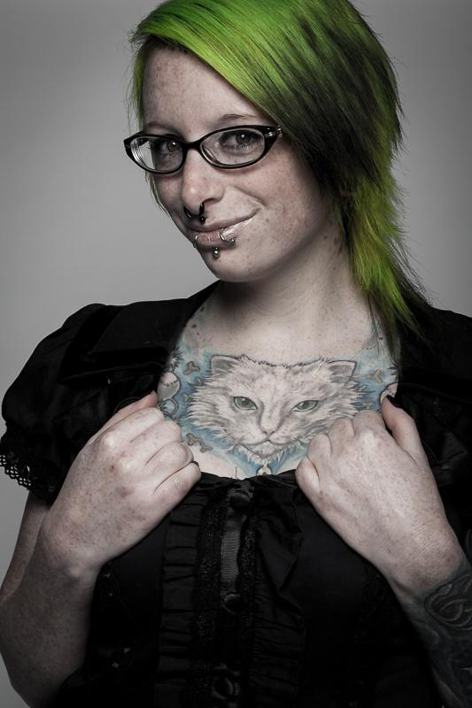 Female model photo shoot of Pierced pussykat by BJC Studio