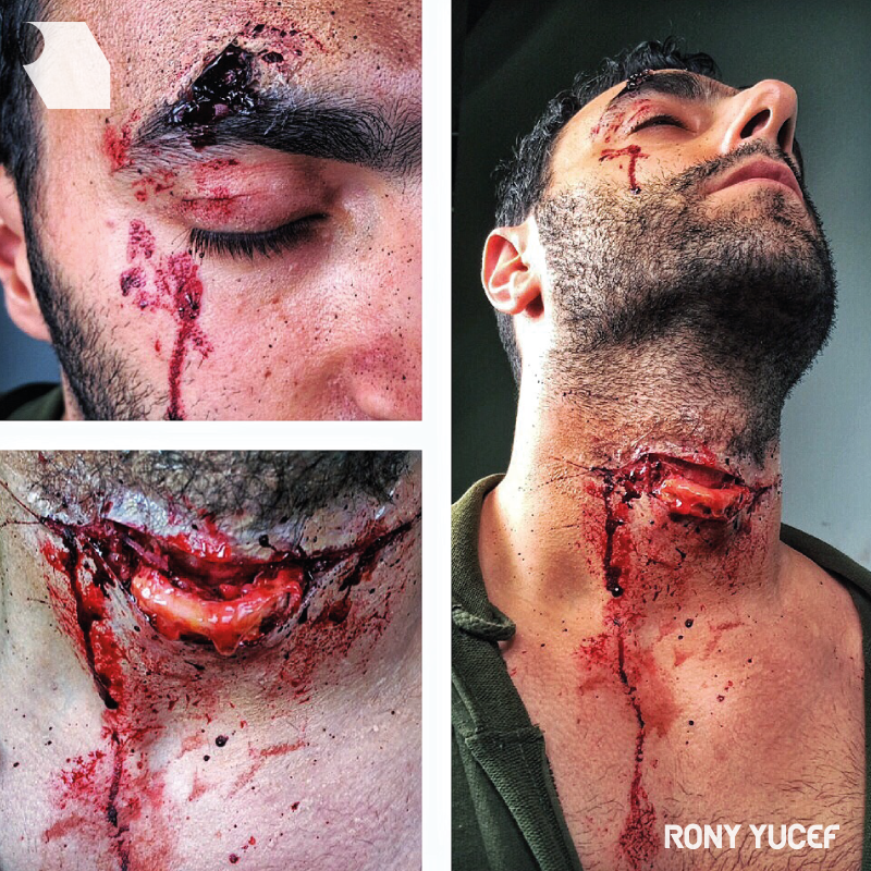 Male model photo shoot of RonyYucef - Skin Artist in Los Angeles - CA - US, makeup by Tanios Hokayem - Sfx Makeup Artist