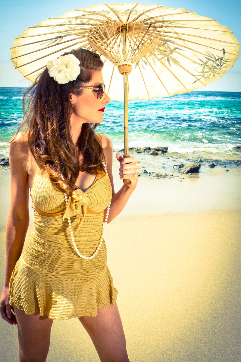 Female model photo shoot of Crystal Nichole H in Laguna Beach, Shaw's Cove, CA