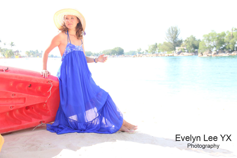 Female model photo shoot of Evelyn Lee YX in Siloso Beach, Sentosa