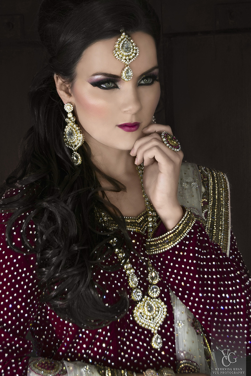 Female model photo shoot of Mensa Khan in Luton, makeup by Maarya Amin