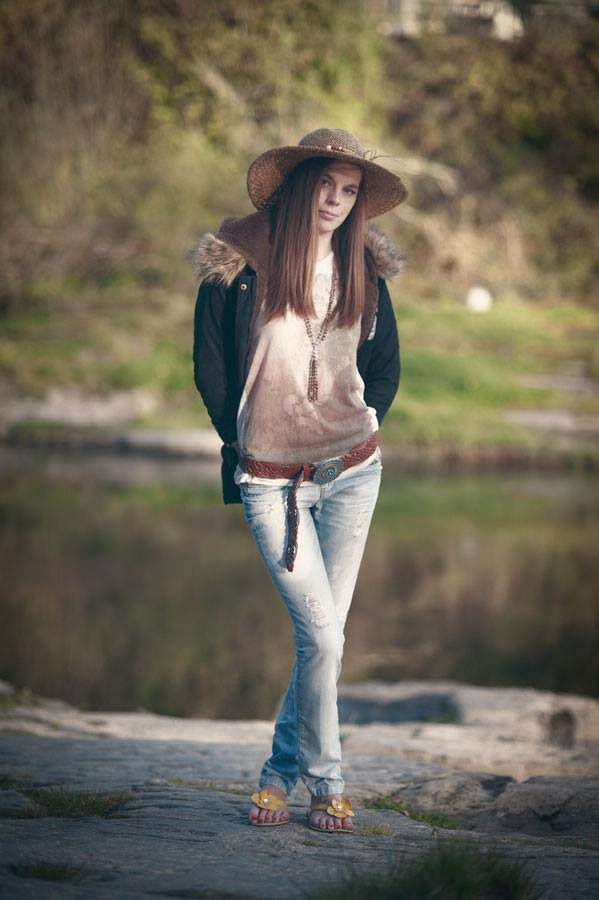 Female model photo shoot of Beach xx in Cenarth falls