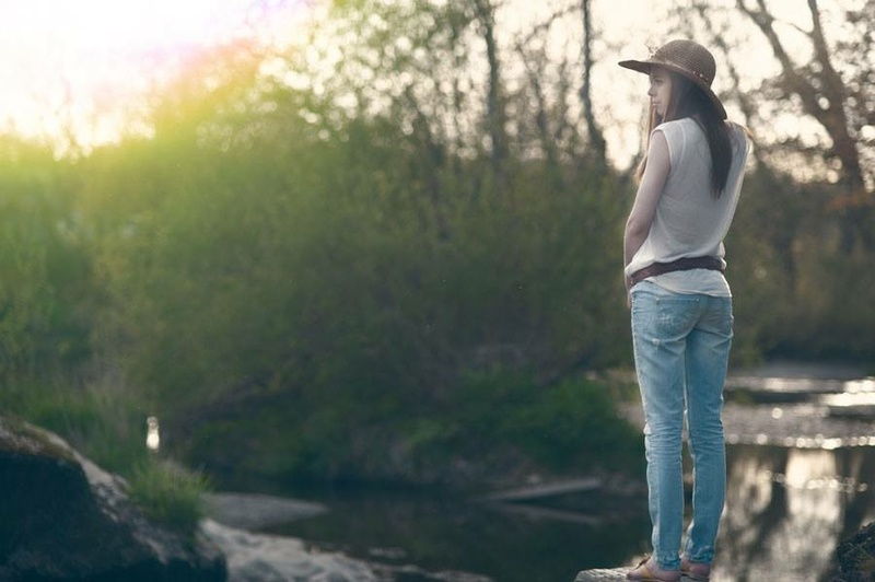 Female model photo shoot of Beach xx in Cenarth falls