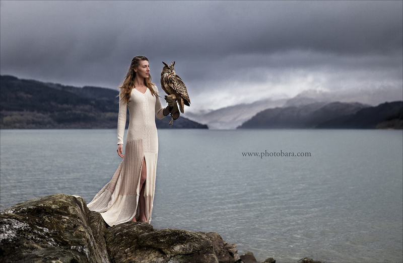 Female model photo shoot of photobara in Loch Lomond