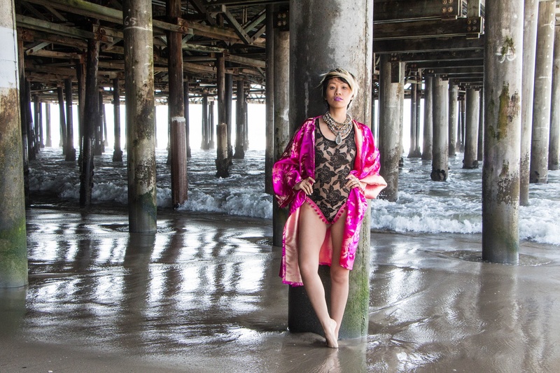 Female model photo shoot of Ashlees Photique in Santa Monica Pier
