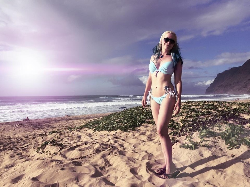 Female model photo shoot of Blue Vixen in Hawaii