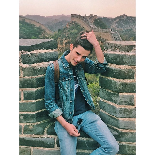 Male model photo shoot of Carl Krebs in Great Wall of China