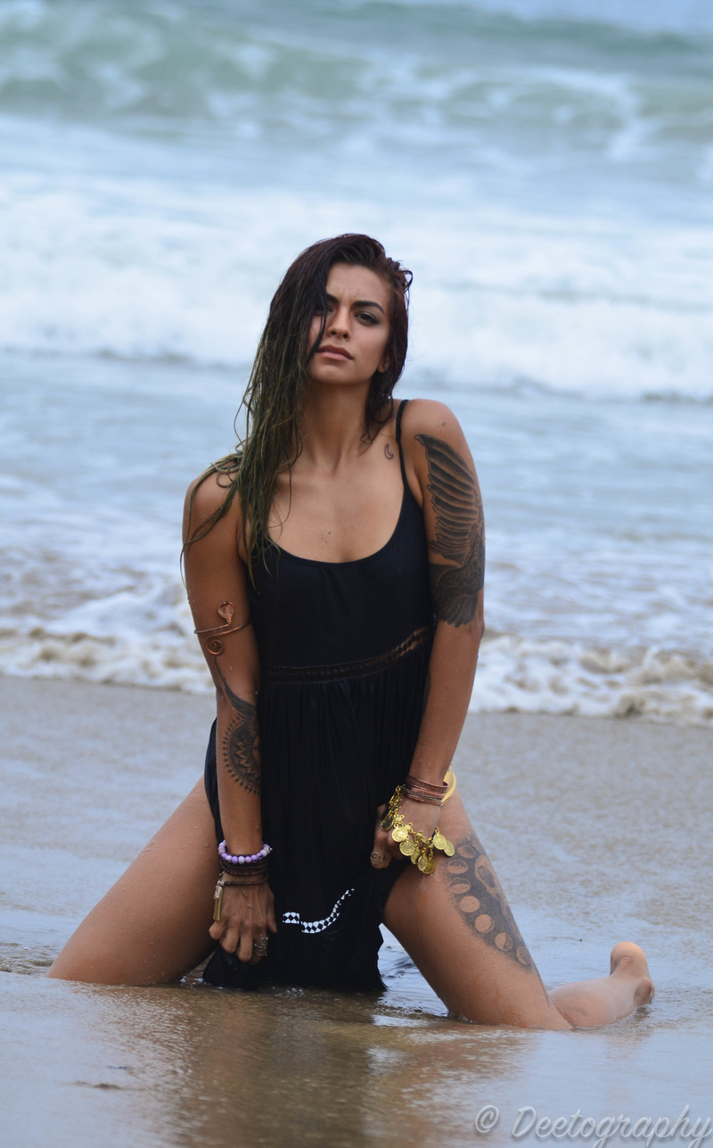 Female model photo shoot of WhiskeyKitten in Pacific Ocean