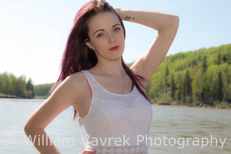 Female model photo shoot of Pinupjoy by William Vavrek in O'Brian Park, Alberta