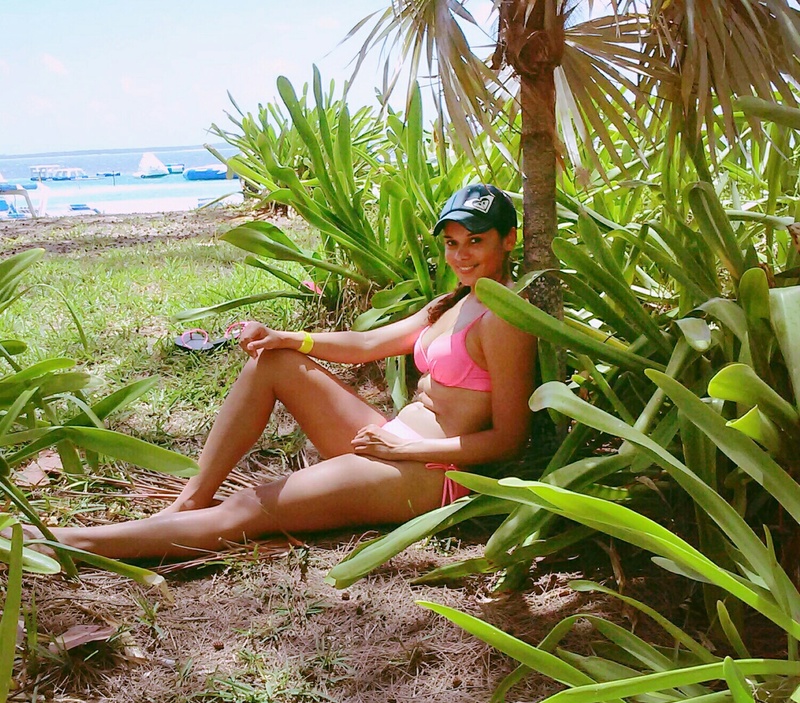 Female model photo shoot of Dominique Cherell in Coco Cay