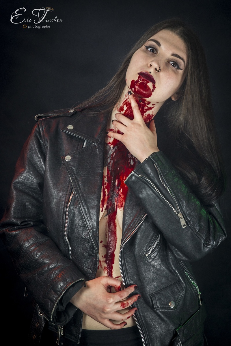 Female model photo shoot of BlackSnow by Eric Truchon Photo in Rimouski
