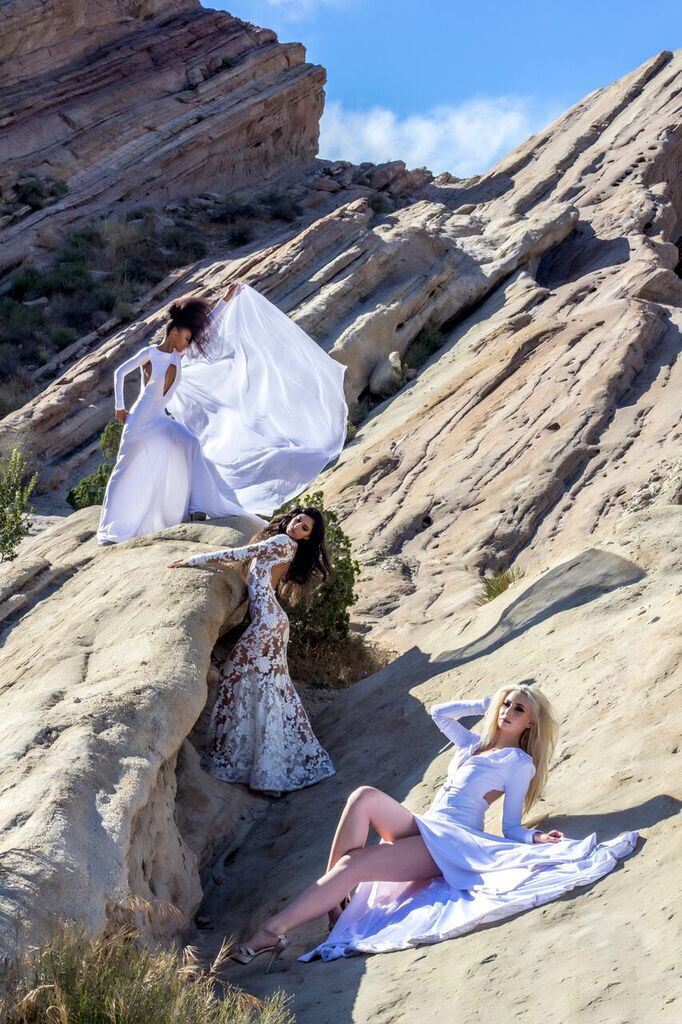 Female model photo shoot of Ariana Grajeda and tykeatrichelle  in Vazquez Rocks
