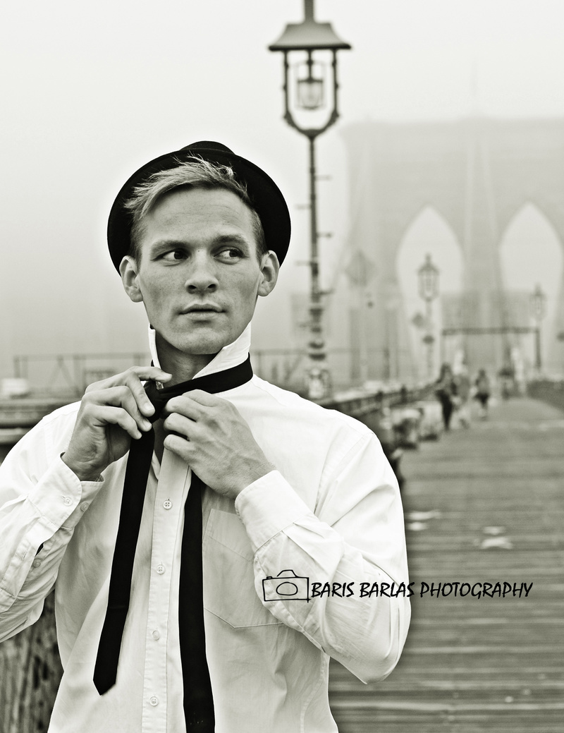 Male model photo shoot of BarisBarlas Photography in Brooklyn Bridge , New York