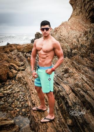 Male model photo shoot of Anthony Vasquez  in Corona Del Mar, Califonia