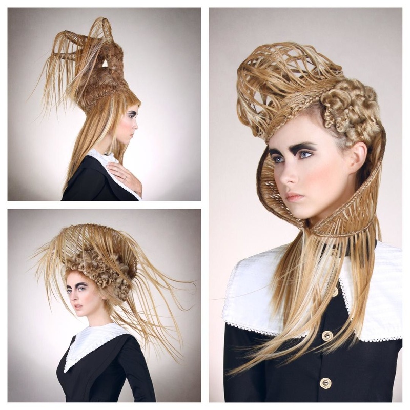 Female model photo shoot of Ginger Hairstylist