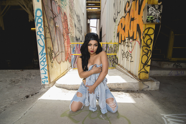 Female model photo shoot of Cynthia Rojas in Downtown LA
