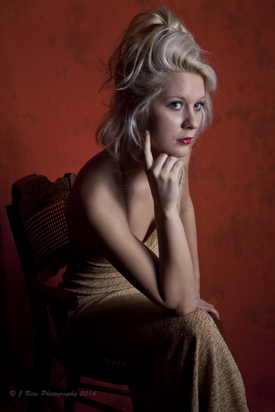 Female model photo shoot of J Rios Photography in Studio