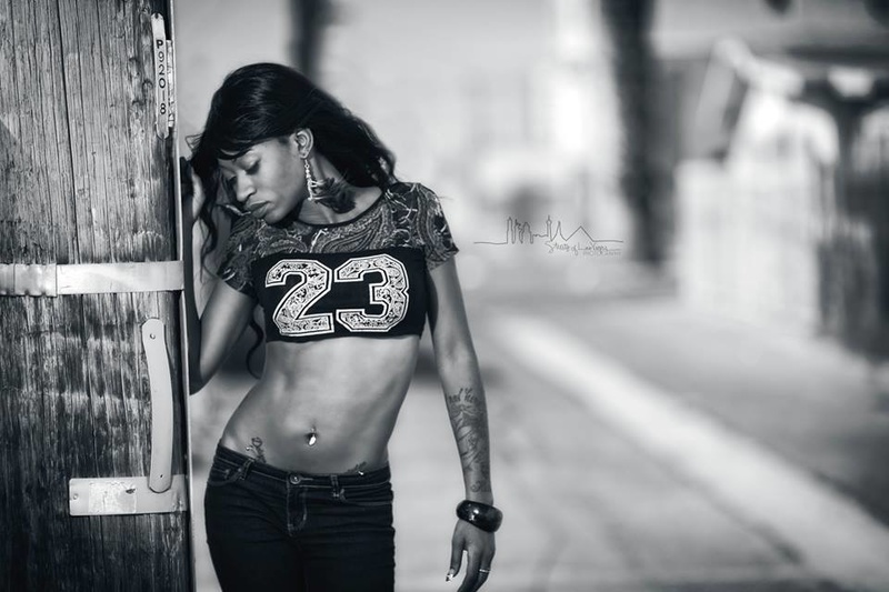 Female model photo shoot of Chikara in Downtown Las Vegas