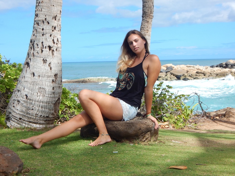 Female model photo shoot of Natalia Elisabeth in Ko'Olina, Hawaii