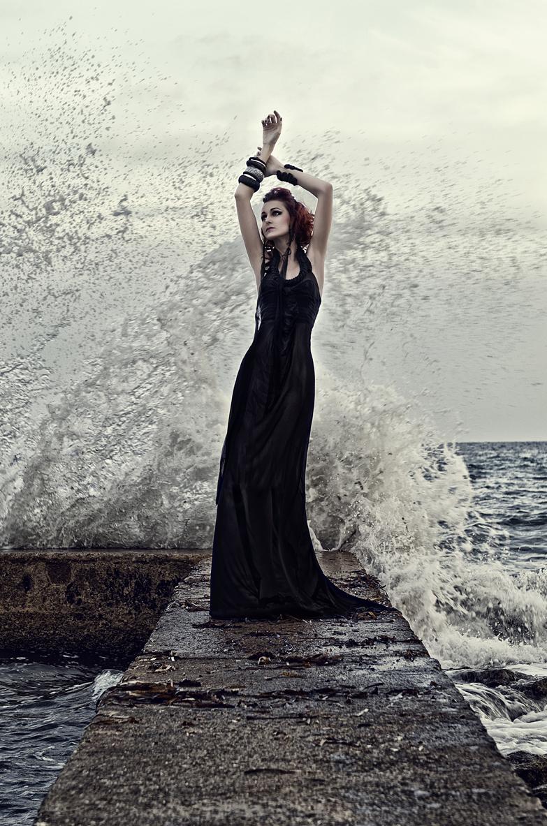 Female model photo shoot of Stephanie Cappellini by Yann Malotti in france mediterranean coast