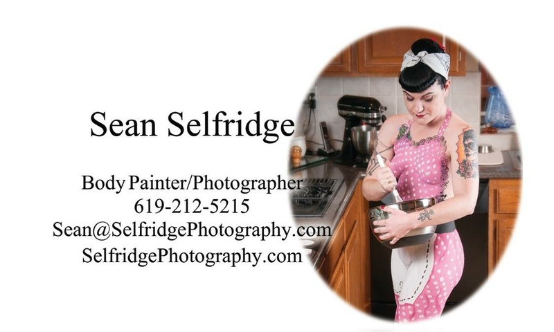 Male model photo shoot of Selfridge Photography in San Diego, body painted by Sean Selfridge