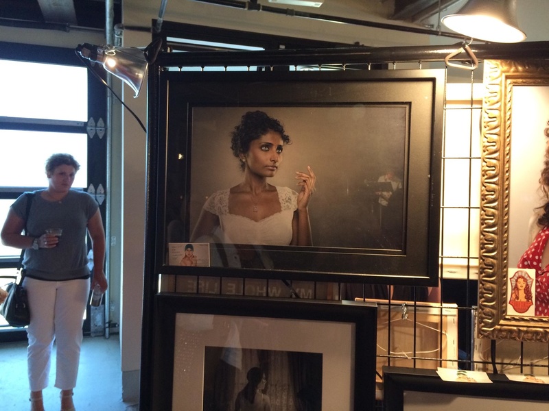 Female model photo shoot of Seattle Indian in RAW Seattle artists gallery June 2015