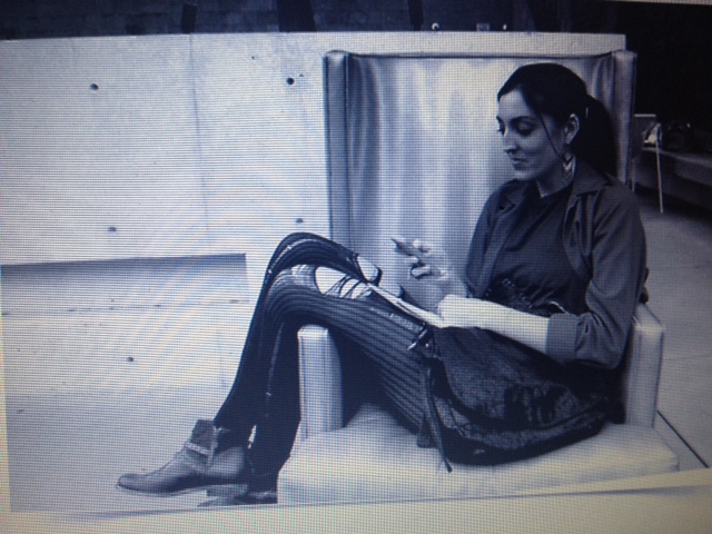 Female model photo shoot of sara_clatter in SF MOMA