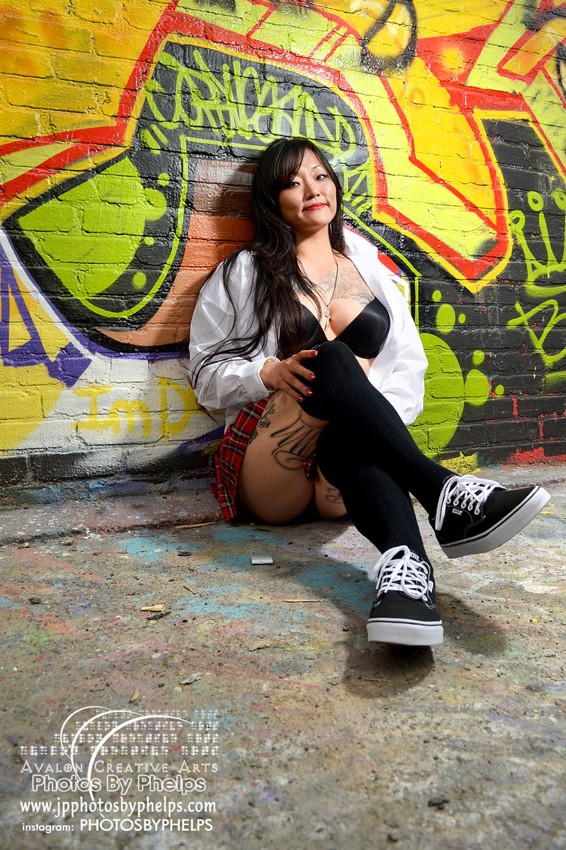 Female model photo shoot of Jin aka Asian Persuasion by James Phelps in Baltimore,  MD