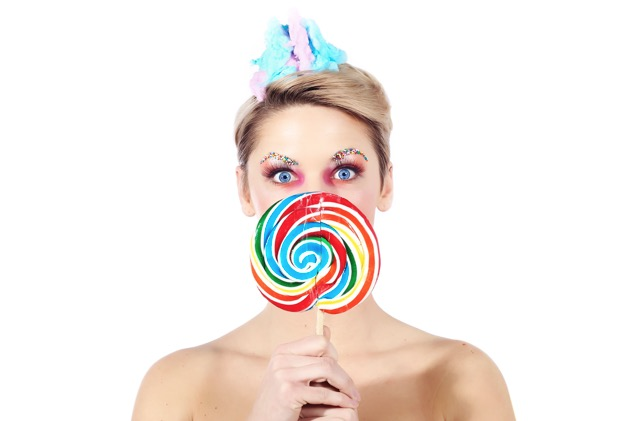 Female model photo shoot of Erica C Hall  in Candy Land