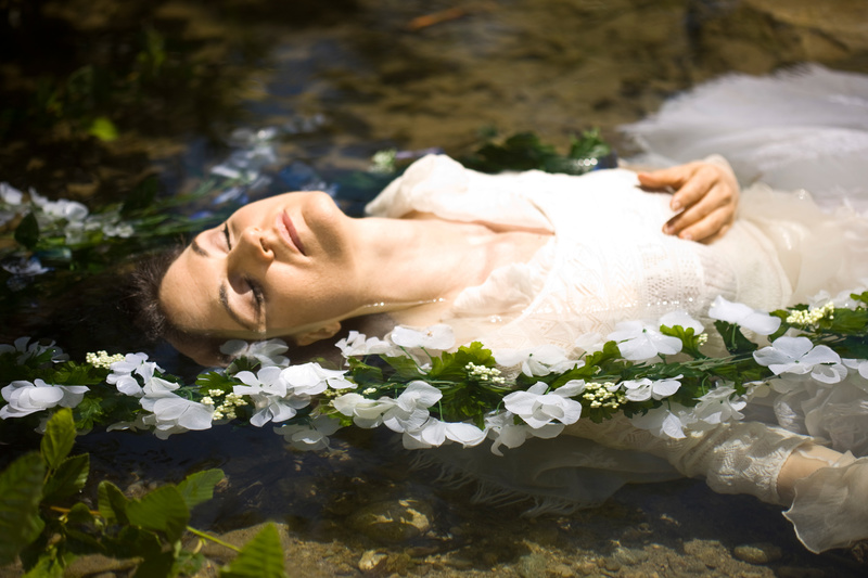 Female model photo shoot of Lucinda Wedge in Big Rock Creek, California