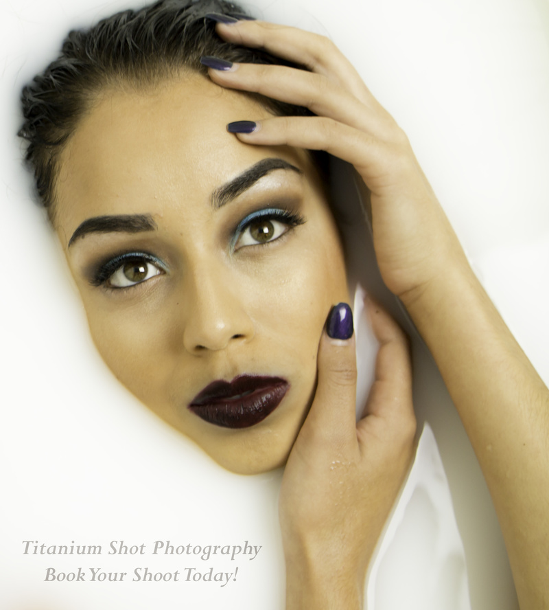 Female model photo shoot of CodeBlueCreative LLC in Titanium Shot Studio