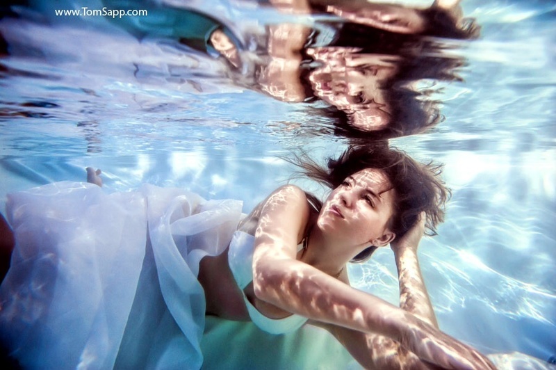 Female model photo shoot of Lauren Doughten by Tom_Sapp in In a hot tub