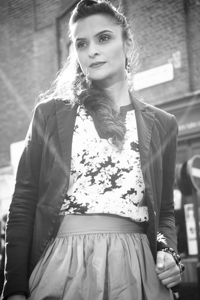 Female model photo shoot of Ranj V in Oxford Circus