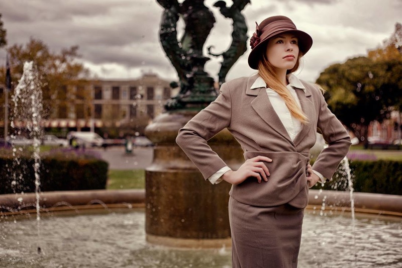 Female model photo shoot of Madeleine in Carlton Gardens
