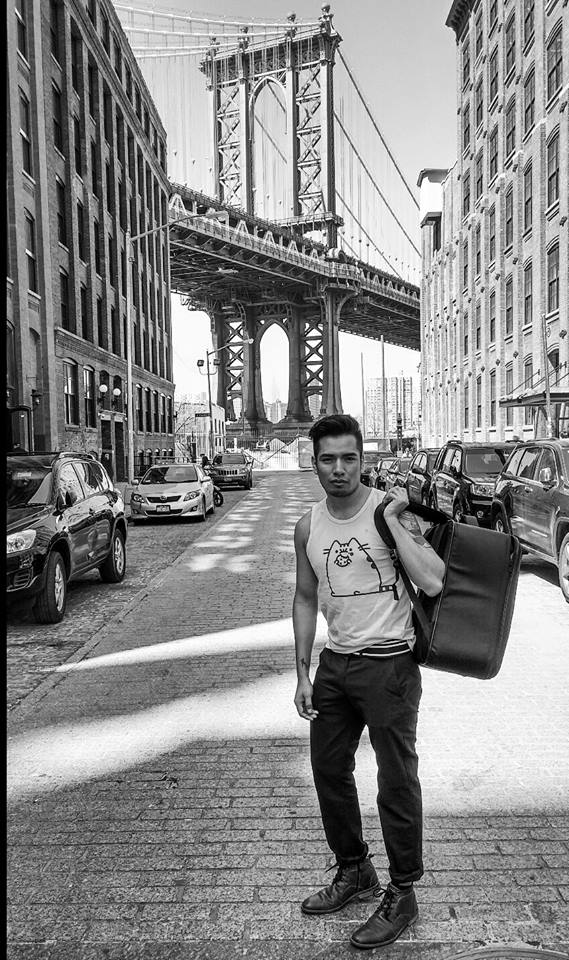 Male model photo shoot of Luis Koeck in Manhattan Bridge, NY