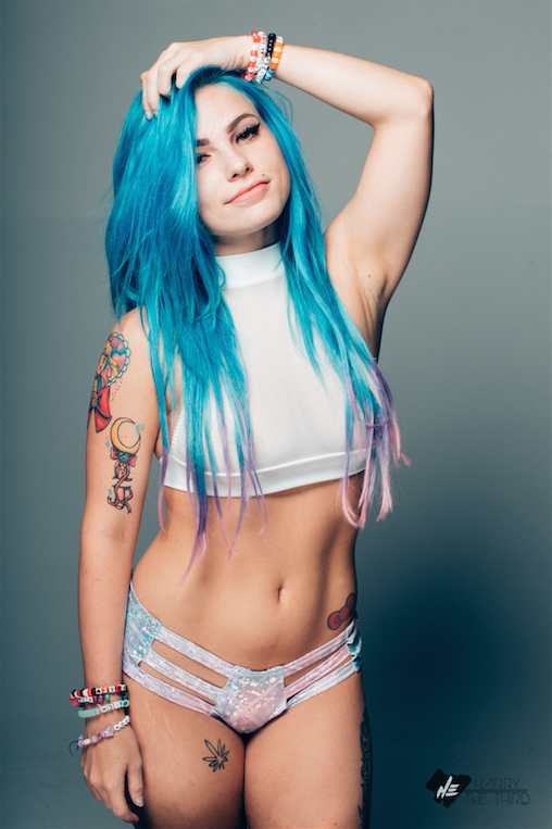 Female model photo shoot of Saturn Suicide