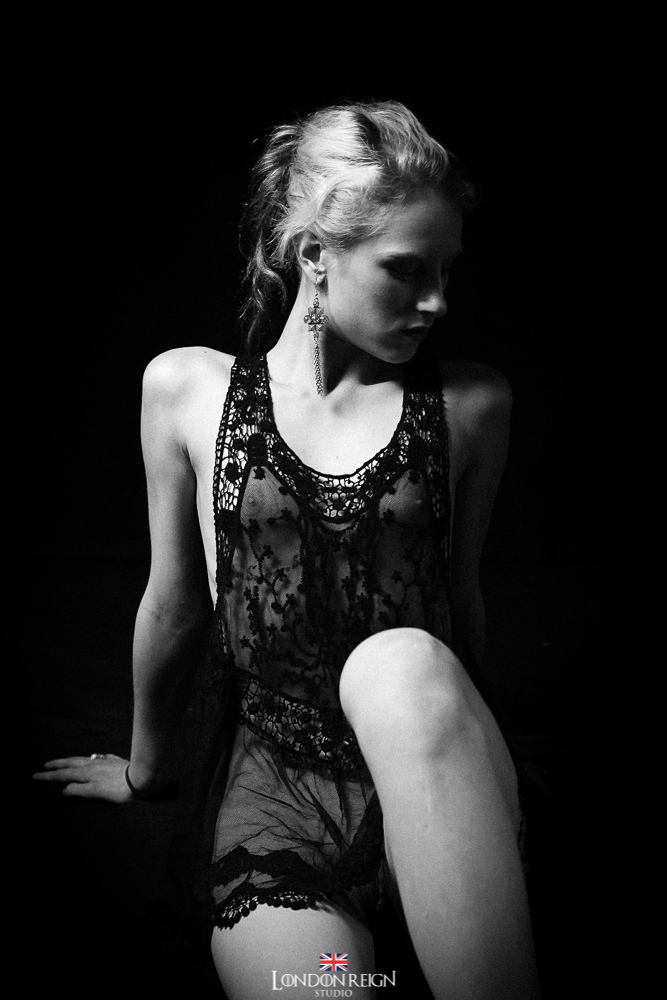 Female model photo shoot of Megan Sola in London Reign Studio