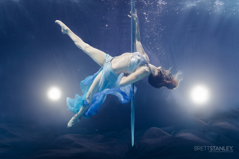 Male model photo shoot of Brett Stanley Photography in www.underwaterpoledance.com