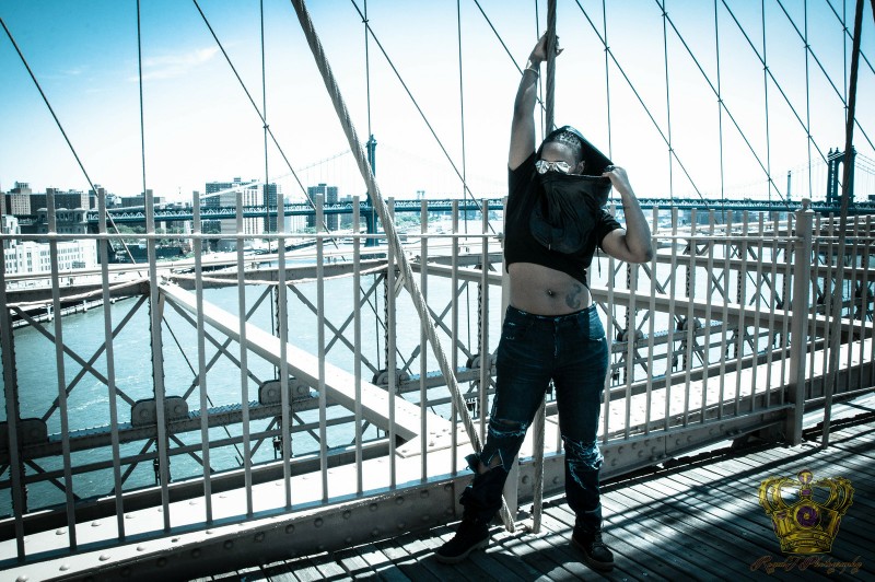 Female model photo shoot of Doriane Kadyn in Brooklyn Bridge