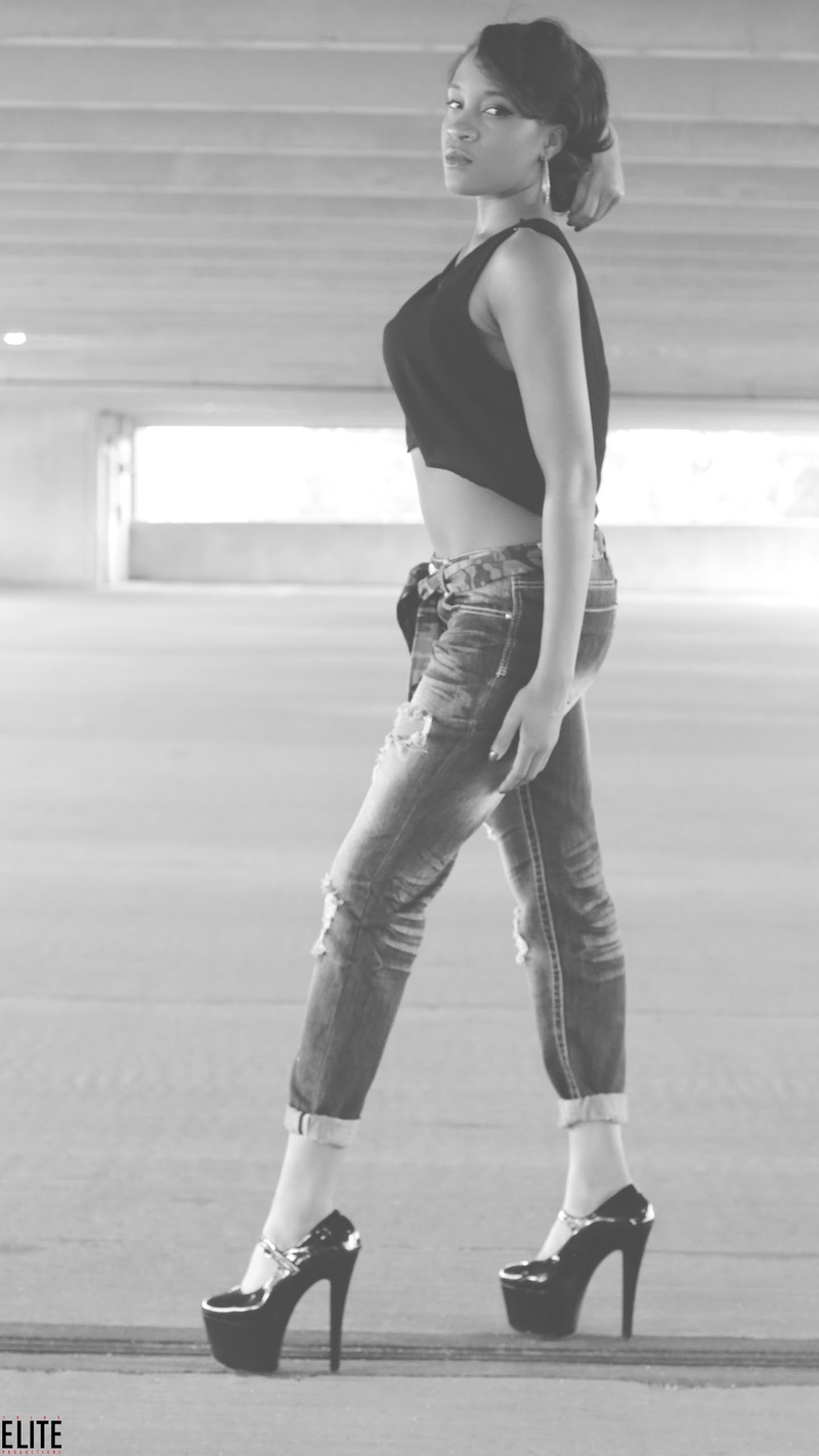 Female model photo shoot of TyShan in Largo Town Center Metro Station Parking Garage
