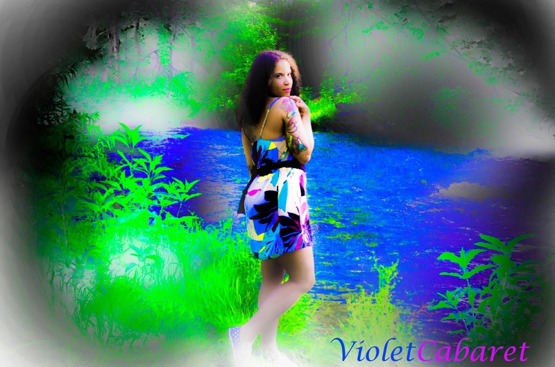 Female model photo shoot of Violet Cabaret