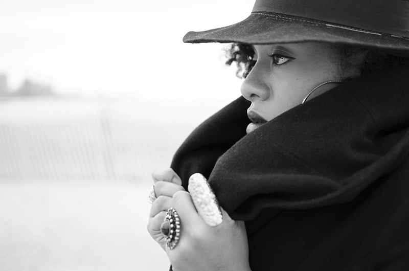 Female model photo shoot of ZveraPhotography in Chicago beach